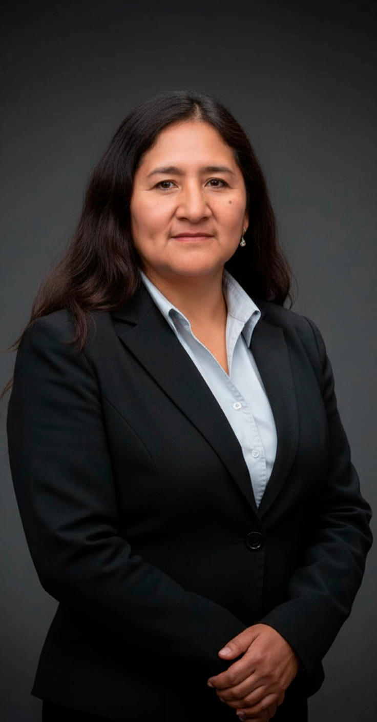 Directora de la Carrera de Ciencias de la Informacion, Sikorina Bustamante Paco